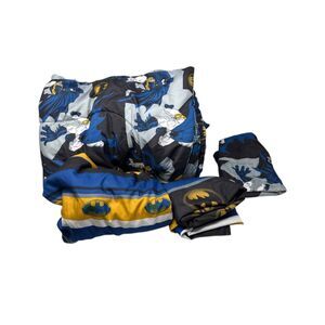 Batman Twin Bed Set Comforter sheets pillow case reversible kid bedding